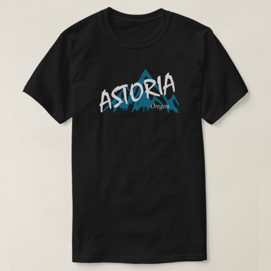 Astoria Oregon Mountains T-shirt (Design voorkant)