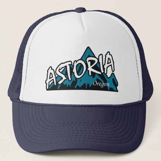 Astoria Oregon Mountains Trucker Pet (Voorkant)