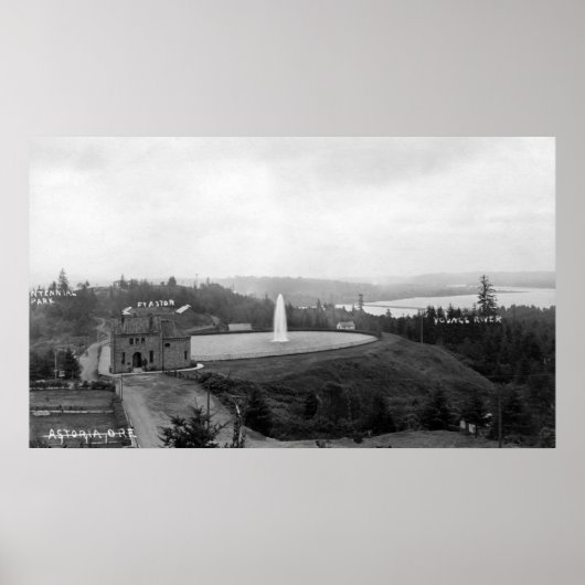 Astoria, Oregon Resevoir en Fort Astoria Poster (Voorkant)