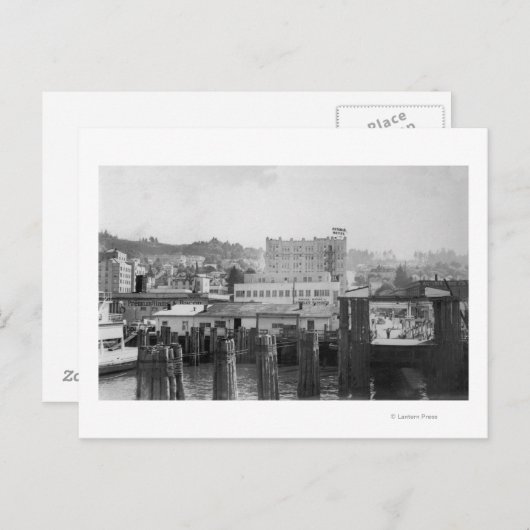 Astoria, Oregon Scene met ferry Slip Briefkaart (Voorkant / Achterkant)