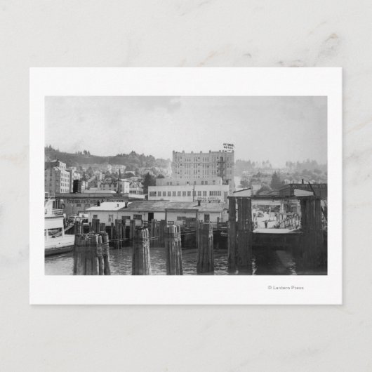 Astoria, Oregon Scene met ferry Slip Briefkaart (Voorkant)