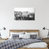 Astoria, Oregon Scene met ferry Slip Canvas Afdruk (Insitu (Slaapkamer))