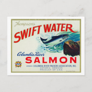 Astoria, Oregon - Thompson's Swift Water Salmon Briefkaart