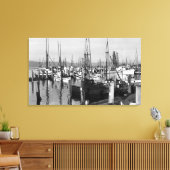 Astoria, Oregon Waterfront Uitzicht van de Geviste Canvas Afdruk (Insitu (Woonkamer))