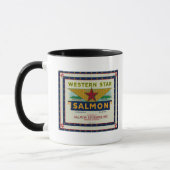 Astoria, Oregon - Western Star Salmon Hoesje Label Mok (Links)
