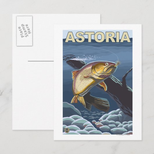Astoria, OregonCutkeel, dwarsdoorsnede Briefkaart (Voorkant / Achterkant)