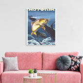 Astoria, OregonCutkeel, dwarsdoorsnede Canvas Afdruk (Insitu (Woonkamer))