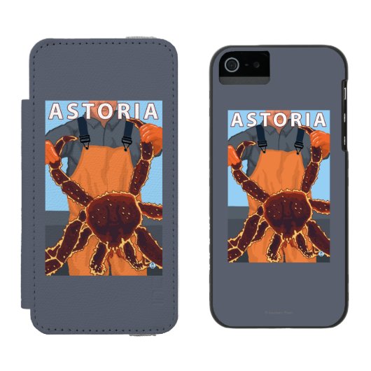 Astoria, OregonKing Crab Incipio iPhone Portemonnee Hoesje (Naast elkaar)