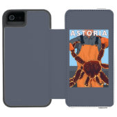 Astoria, OregonKing Crab Incipio iPhone Portemonnee Hoesje (Agenda Open)