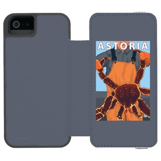Astoria, OregonKing Crab Incipio iPhone Portemonnee Hoesje (Agenda Open)