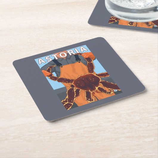 Astoria, OregonKing Crab Kartonnen Onderzetters (Schuin)