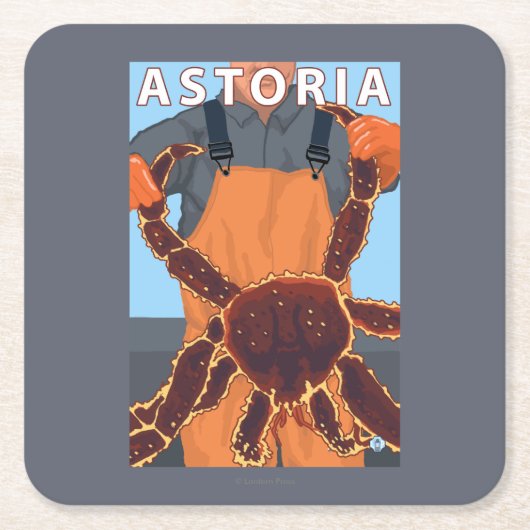 Astoria, OregonKing Crab Kartonnen Onderzetters (Voorkant)