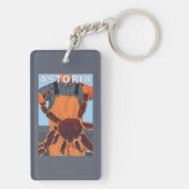 Astoria, OregonKing Crab Sleutelhanger (achterkant)