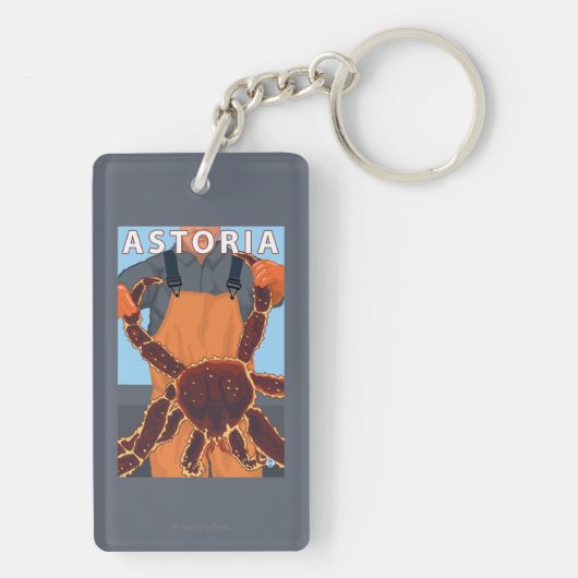 Astoria, OregonKing Crab Sleutelhanger (achterkant)