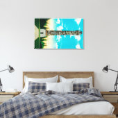 Astoria Pioneer ColumnAstoria, OF Canvas Afdruk (Insitu (Slaapkamer))