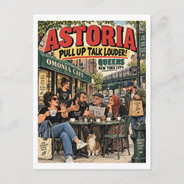 Astoria Praat Op Bij Het Cafe Briefkaart