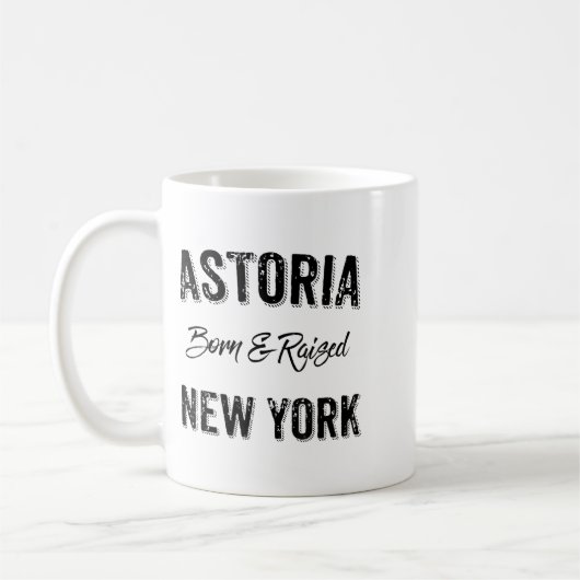 Astoria Queens Nyc Pride Quote Born Raised Native  Koffiemok (Links)