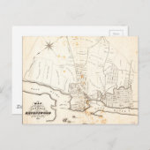 Astoria & Ravenswood, Long Island Map (1840) Briefkaart (Voorkant / Achterkant)