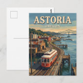 Astoria Trolley Oregon Briefkaart (Voorkant / Achterkant)