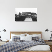 Astoria, uitzicht Oregon van de visverpakking Canvas Afdruk (Insitu (Slaapkamer))