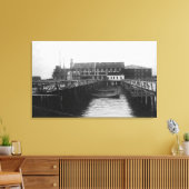 Astoria, uitzicht Oregon van de visverpakking Canvas Afdruk (Insitu (Woonkamer))