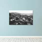 Astoria, Uitzicht van de stad Oregon, West Canvas Afdruk (Insitu (Houten vloer))