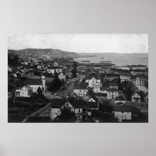 Astoria, Uitzicht van de stad Oregon, West Poster