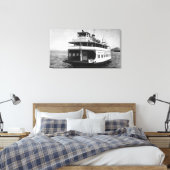 Astoria, Uitzicht van de veerboot Megler Canvas Afdruk (Insitu (Slaapkamer))