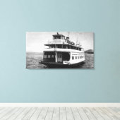 Astoria, Uitzicht van de veerboot Megler Canvas Afdruk (Insitu (Houten vloer))