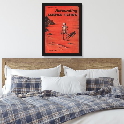 Astounding - 1955.10_Pulp Art Canvas Afdruk (Insitu (Slaapkamer))