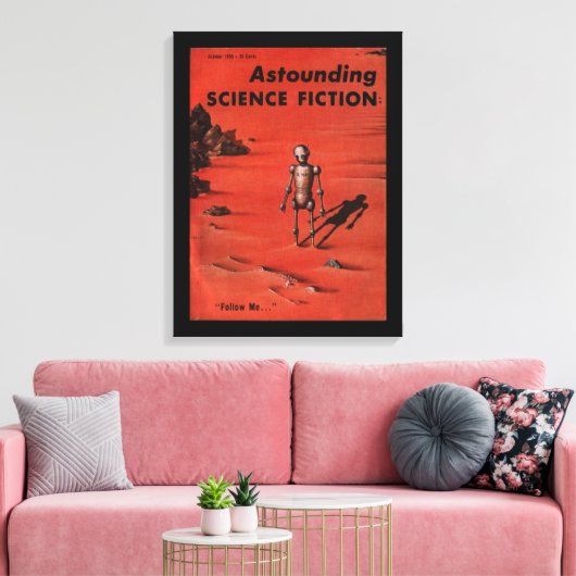 Astounding - 1955.10_Pulp Art Canvas Afdruk (Insitu (Woonkamer))