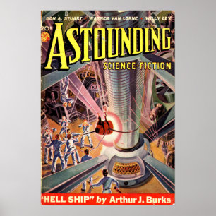 Astounding Science Fiction Futuristic Tech Poster