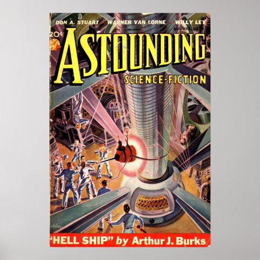 Astounding Science Fiction Futuristic Tech Poster (Voorkant)