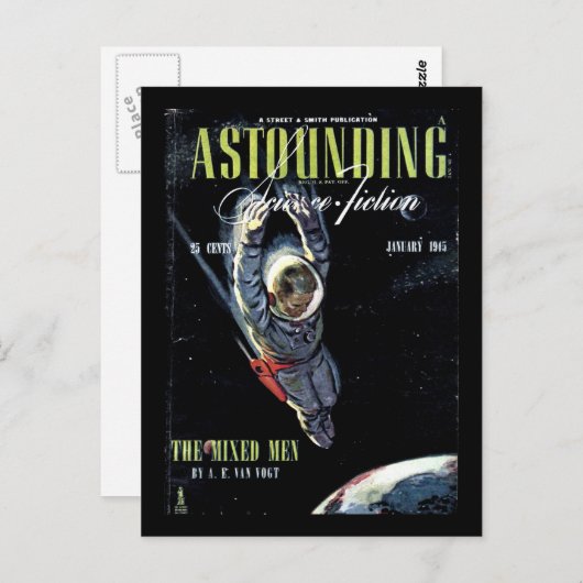 Astounding Science Fiction_ January 1945_Pulp Art Briefkaart (Voorkant / Achterkant)