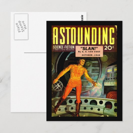 Astounding Science Fiction_ Oktober 1940_Pulp Art Briefkaart (Voorkant / Achterkant)