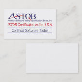 ASTQB Certified Software Tester Visitekaartjes (Voorkant / Achterkant)