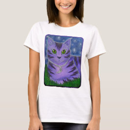 Astra Celestial Moon Stars Cat Fantasy Art T Shirt