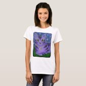 Astra Celestial Moon Stars Cat Fantasy Art T Shirt (Voorkant volledig)