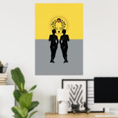 Astra Vrouwelijke Moderne Kunst Poster (Thuiskantoor)