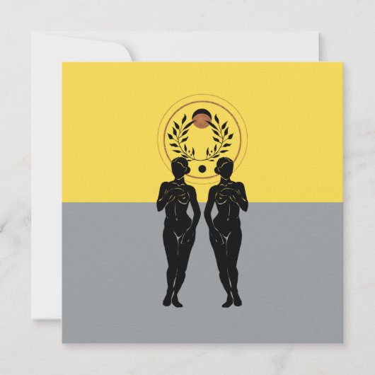 Astra Vrouwelijke Moderne Kunst Wenskaart (Voorkant)