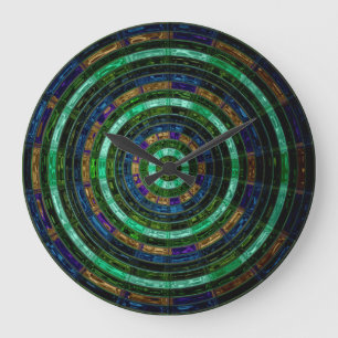 Astract Glas in lood mozaïekpatroon #6 Grote Klok