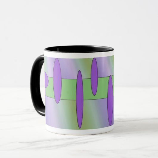 astract groen paars mok (Voorkant links)