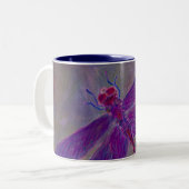 Astral Afterglow Dragonfly Tweekleurige Koffiemok (Voorkant links)