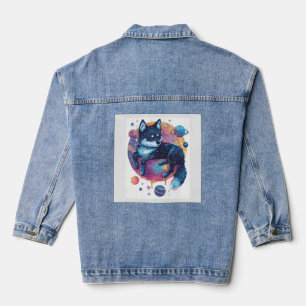 Astral Akita � Kosmische Ruimde Hond Denim Jacket