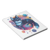 Astral Akita - Kosmische Ruimte Hond Notitieblok (Schuin)