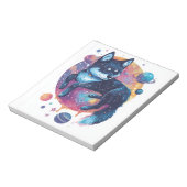 Astral Akita - Kosmische Ruimte Hond Notitieblok (Linkerzijde)