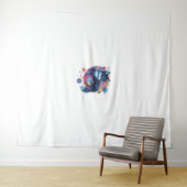 Astral Akita - kosmische ruimtehond Wandkleed (In Situ (horizontaal))