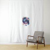 Astral Akita - kosmische ruimtehond Wandkleed (In situ)