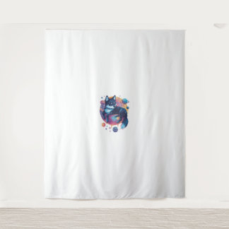 Astral Akita - kosmische ruimtehond Wandkleed