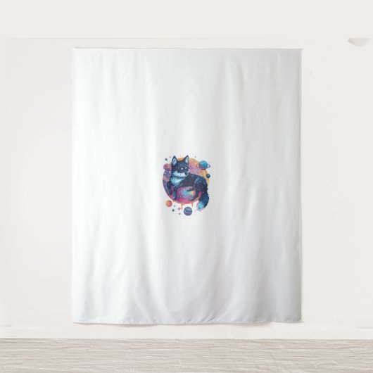 Astral Akita - kosmische ruimtehond Wandkleed (Voorkant)